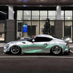 Ultra Gloss Metallic Chameleon Silver Green Car Vinyl Wrap PET product image 4 - Veloro color shift vinyl wrap