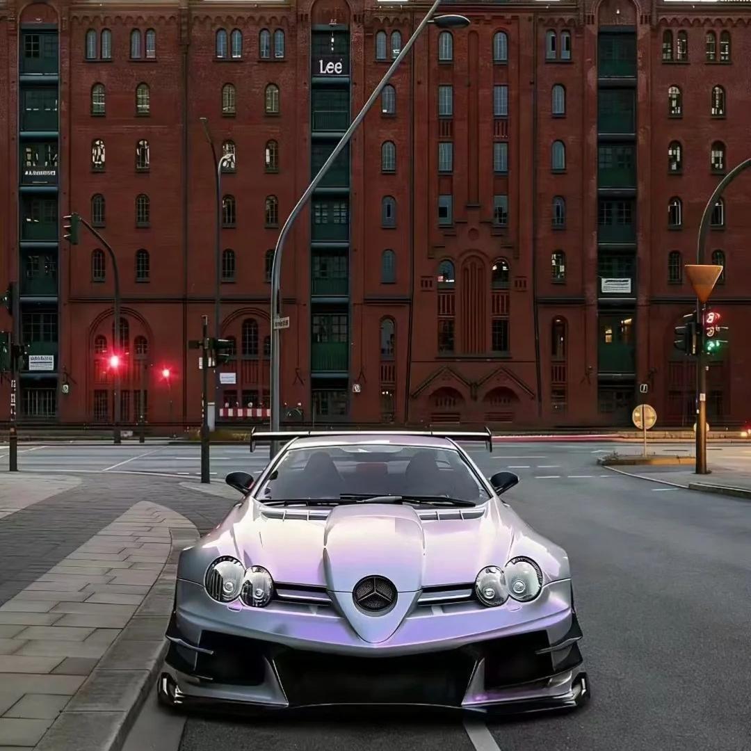 Ultra Gloss Metallic Chameleon Silver Purple Car Vinyl Wrap PET product image 2 - Veloro color shift vinyl wrap