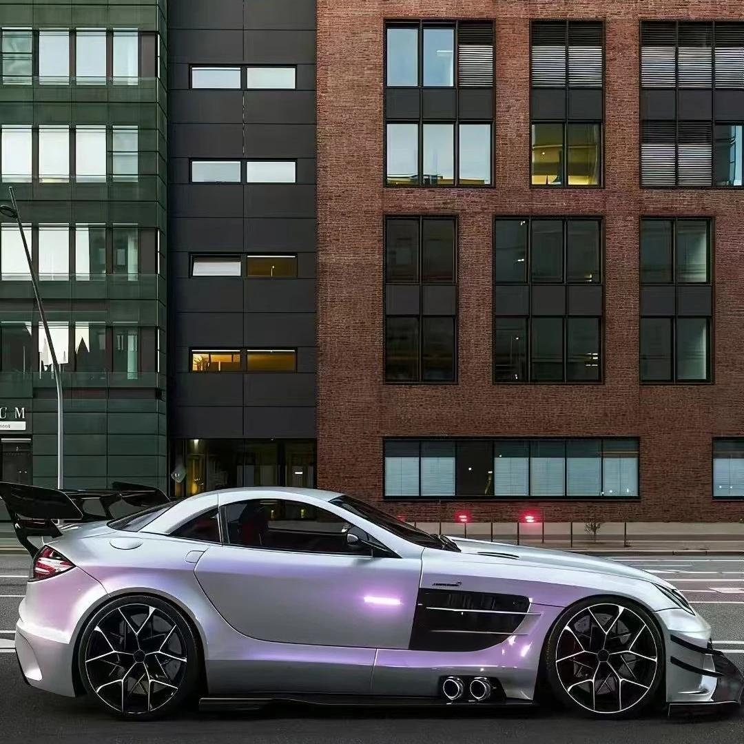 Ultra Gloss Metallic Chameleon Silver Purple Car Vinyl Wrap PET product image 3 - Veloro color shift vinyl wrap