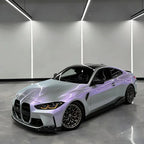 Ultra Gloss Metallic Chameleon Silver Purple Car Vinyl Wrap PET product image 5 - Veloro color shift vinyl wrap