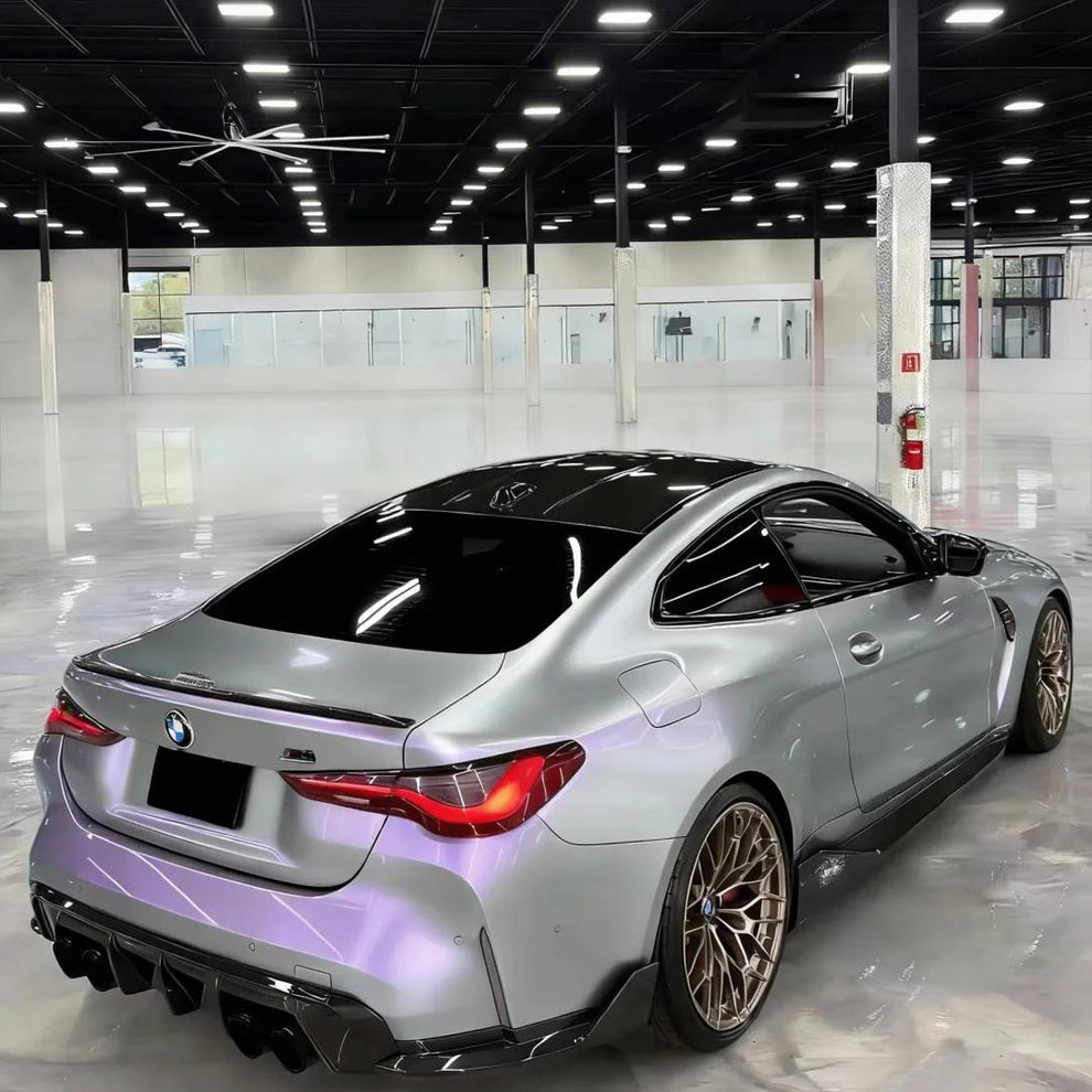 Ultra Gloss Metallic Chameleon Silver Purple Car Vinyl Wrap PET product image 6 - Veloro color shift vinyl wrap