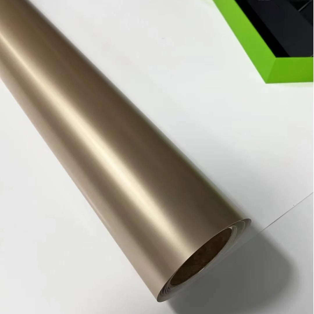 Matte Satin Metallic Champagne Gold Car Wrap PET product image 9 - Veloro matte vinyl wrap