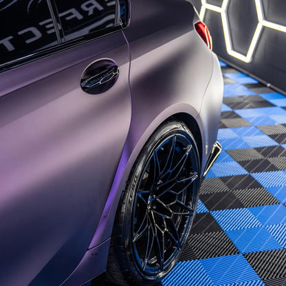 Ultra Matte Metallic Dark Purple Car Vinyl Wrap PET product image 10 - Veloro matte vinyl wrap