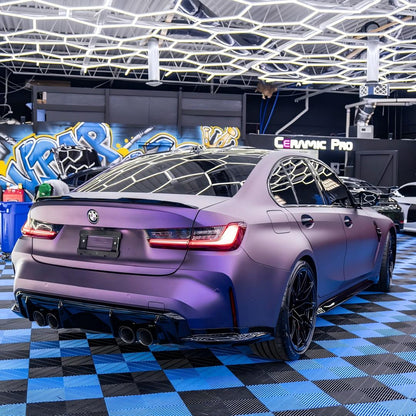 Ultra Matte Metallic Dark Purple Car Vinyl Wrap PET product image 3 - Veloro matte vinyl wrap