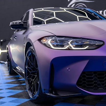 Ultra Matte Metallic Dark Purple Car Vinyl Wrap PET product image 4 - Veloro matte vinyl wrap