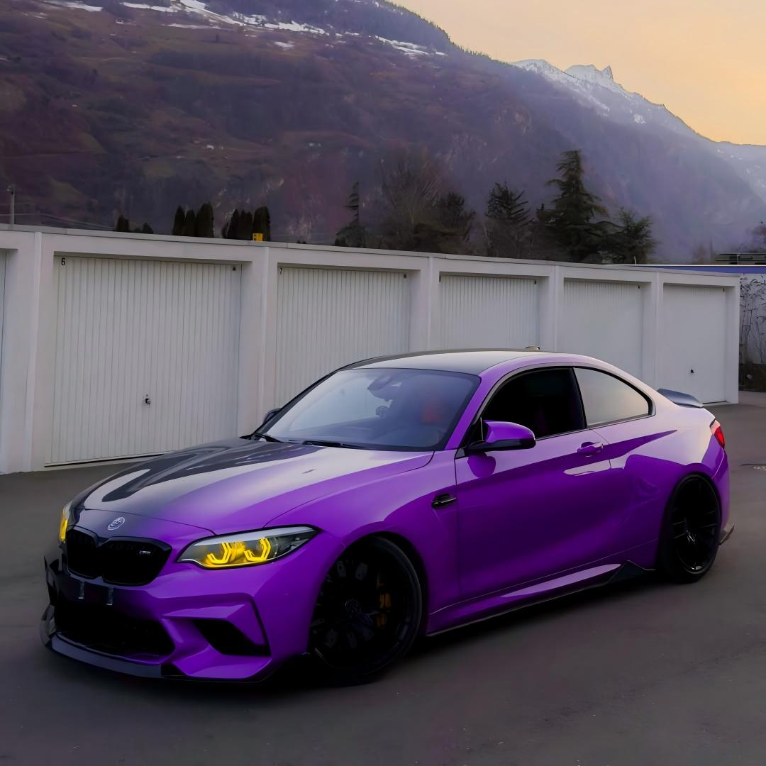 Black to Purple Gradient Custom Car Wraps
