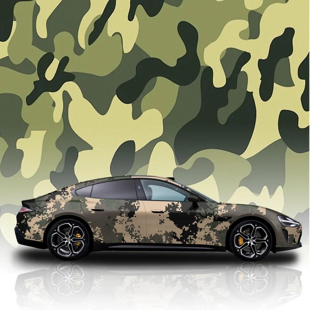 Custom Camouflage Car Vinyl Wrap product image 4 - Veloro automotive vinyl wrap