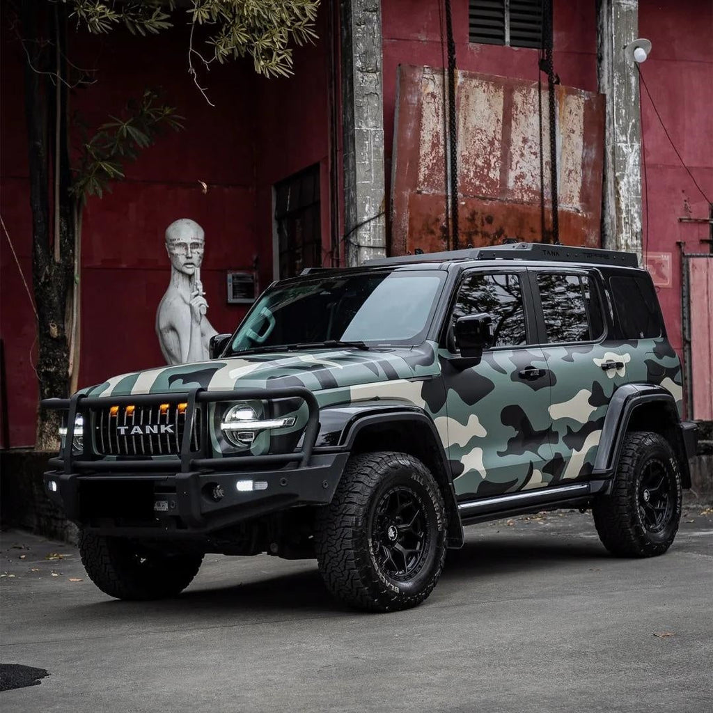 Custom Camouflage Car Vinyl Wrap
