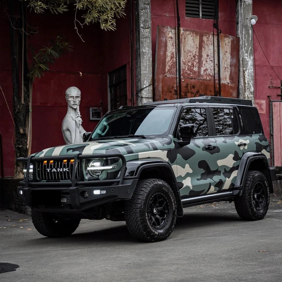 Custom Camouflage Car Vinyl Wrap