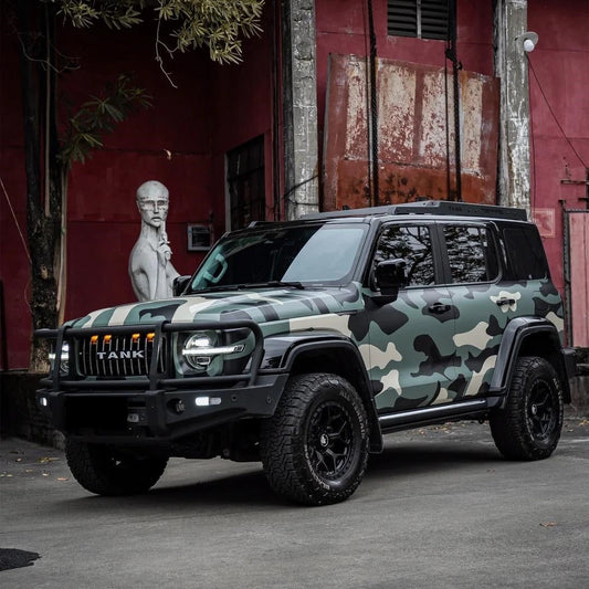 Custom Camouflage Car Vinyl Wrap