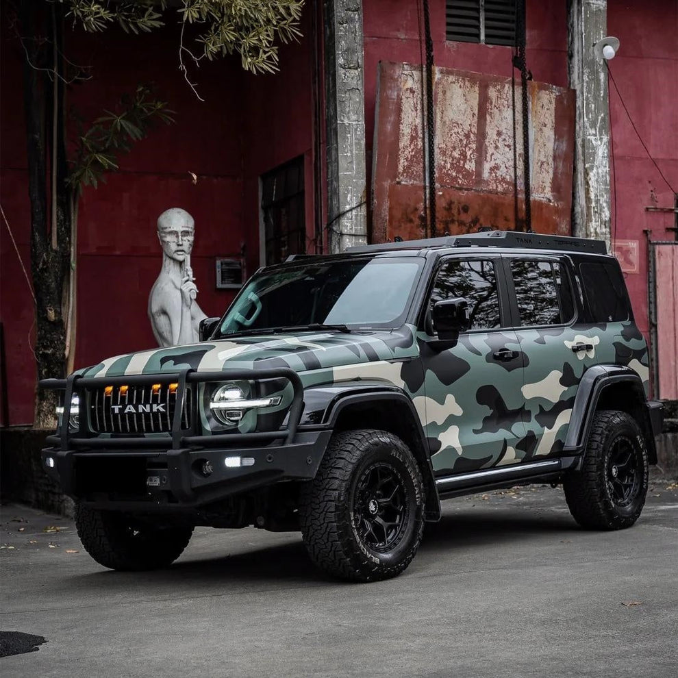 Custom Camouflage Car Vinyl Wrap