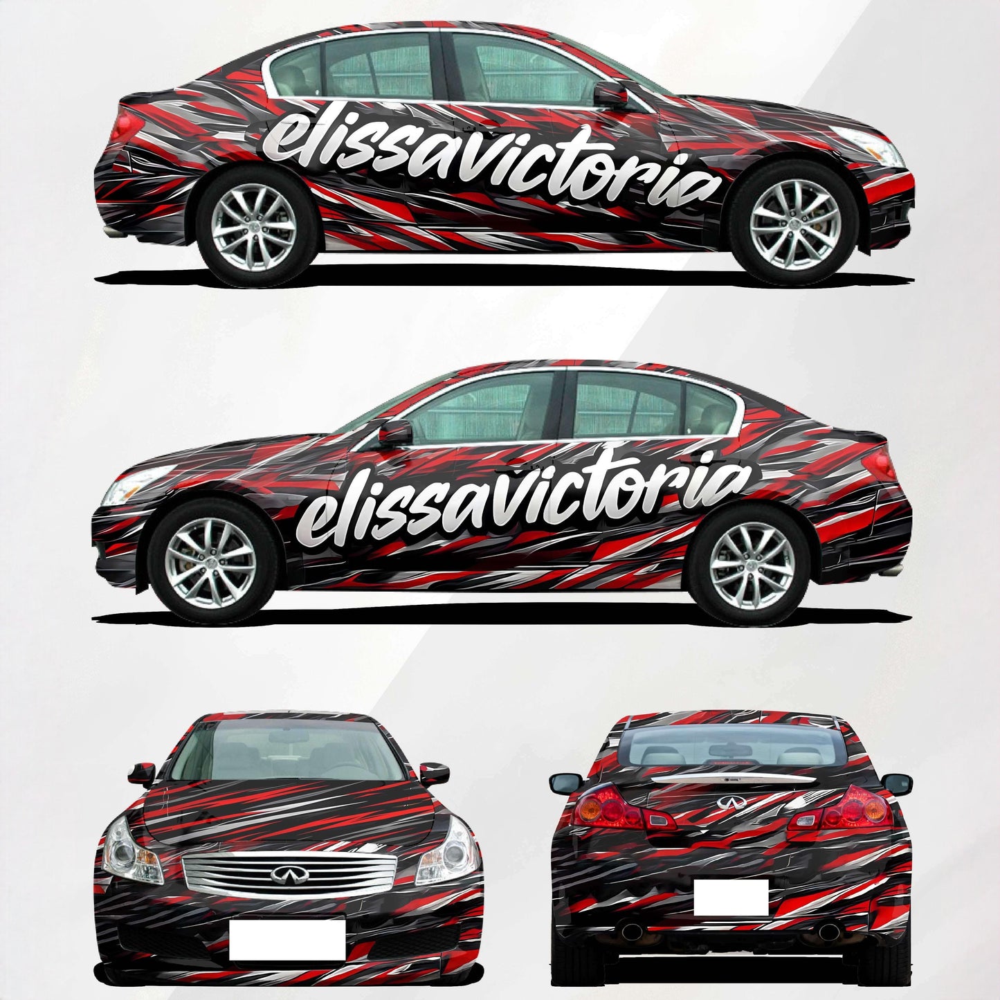 Customize Name Graphics Personalised Car Wrap product image 6 - Veloro automotive vinyl wrap