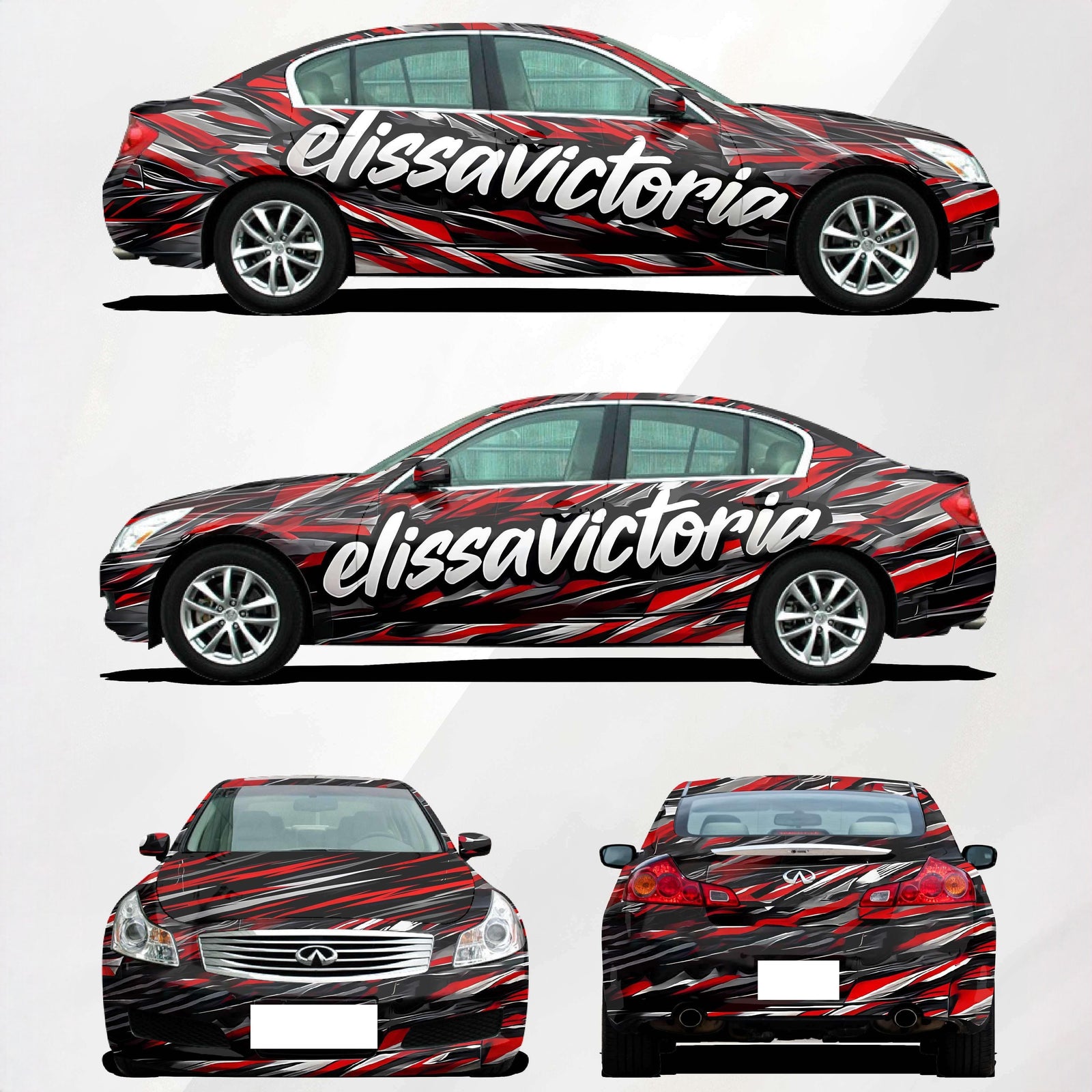 Customize Name Graphics Personalised Car Wrap product image 6 - Veloro automotive vinyl wrap