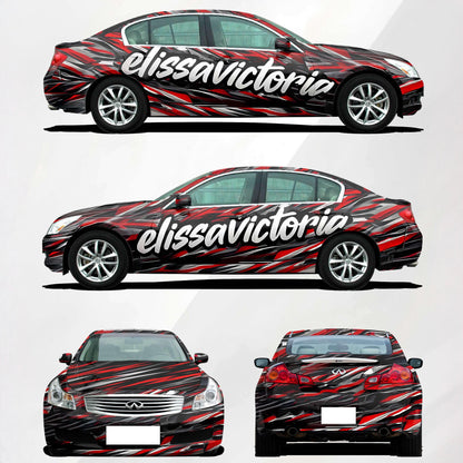 Customize Name Graphics Personalised Car Wrap product image 6 - Veloro automotive vinyl wrap