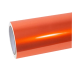 Gloss Metallic Fiery Orange Car Vinyl Wrap PET