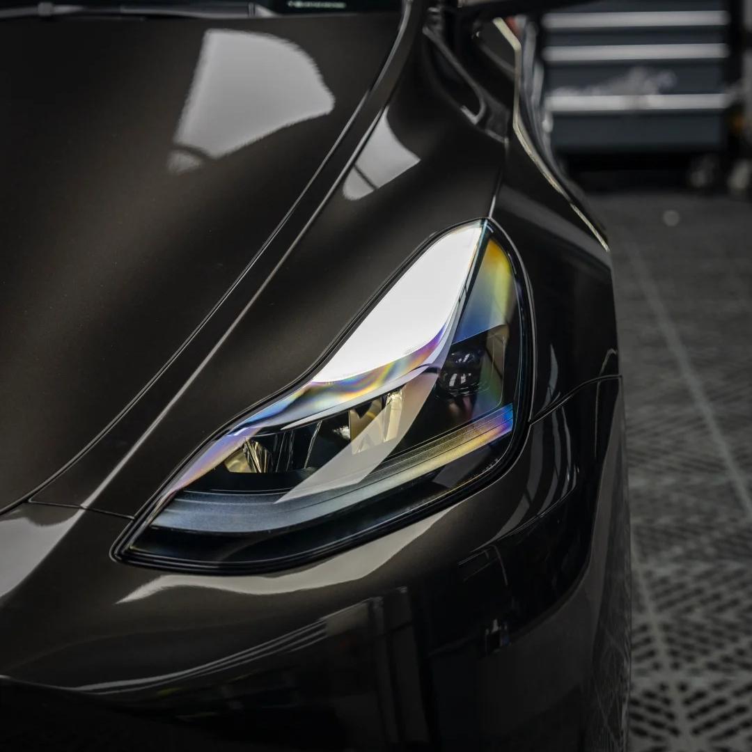Gloss Liquid Metal Black Car Vinyl Wrap PET product image 9 - Veloro gloss vinyl wrap