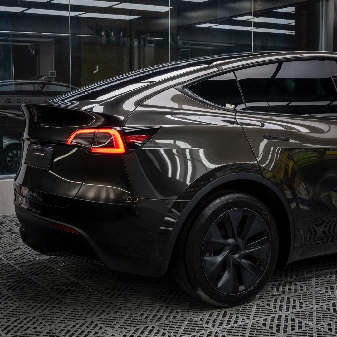 Gloss Liquid Metal Black Car Vinyl Wrap PET product image 11 - Veloro gloss vinyl wrap
