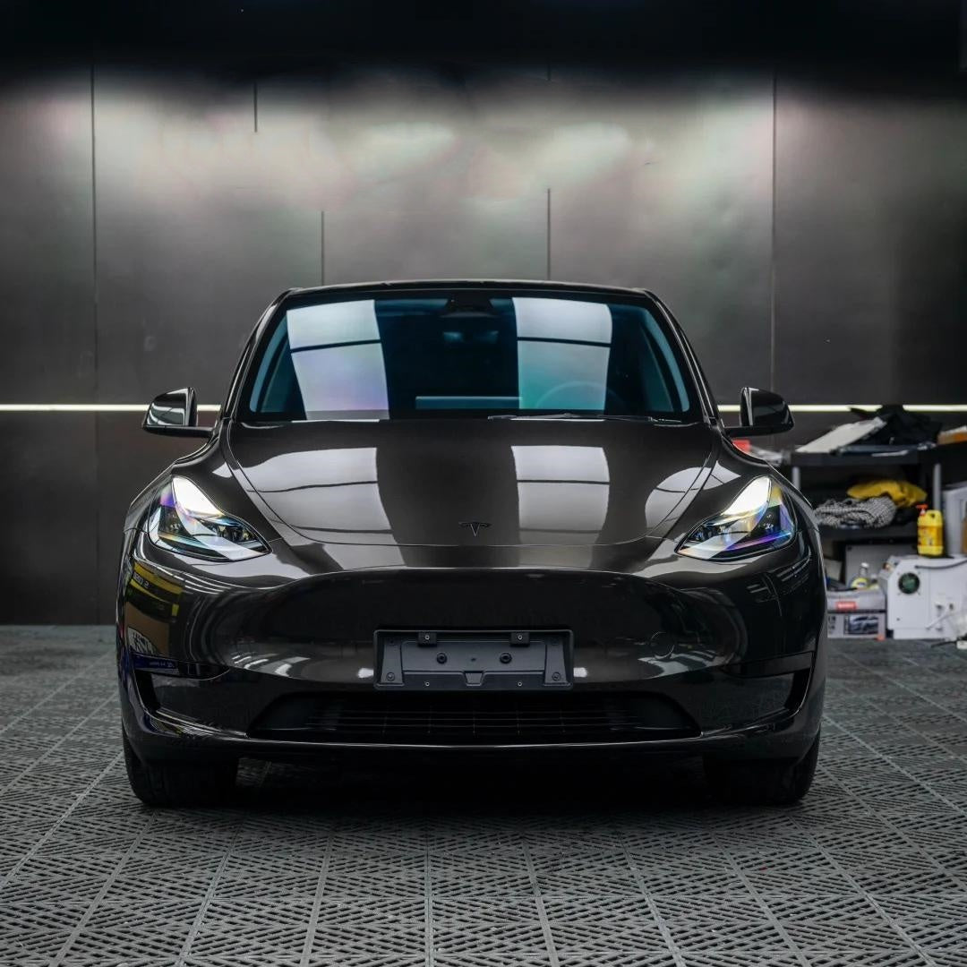 Gloss Liquid Metal Black Car Vinyl Wrap PET product image 10 - Veloro gloss vinyl wrap