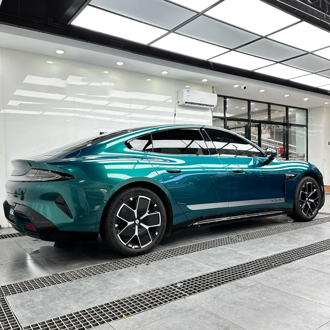 Gloss Metallic Chameleon Deep Sea Green Car Vinyl Wrap PET product image 6 - Veloro color shift vinyl wrap