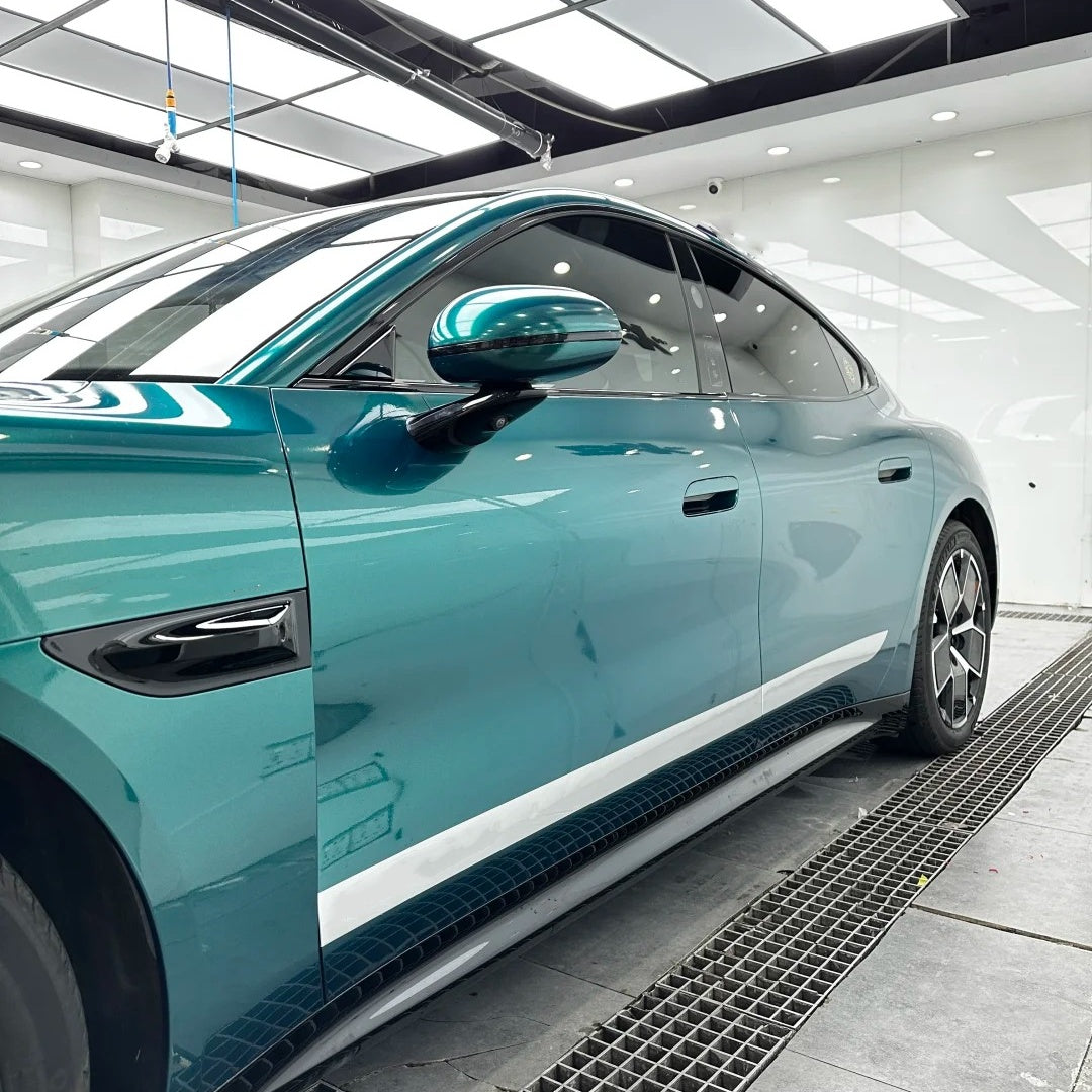 Gloss Metallic Chameleon Deep Sea Green Car Vinyl Wrap PET product image 8 - Veloro color shift vinyl wrap