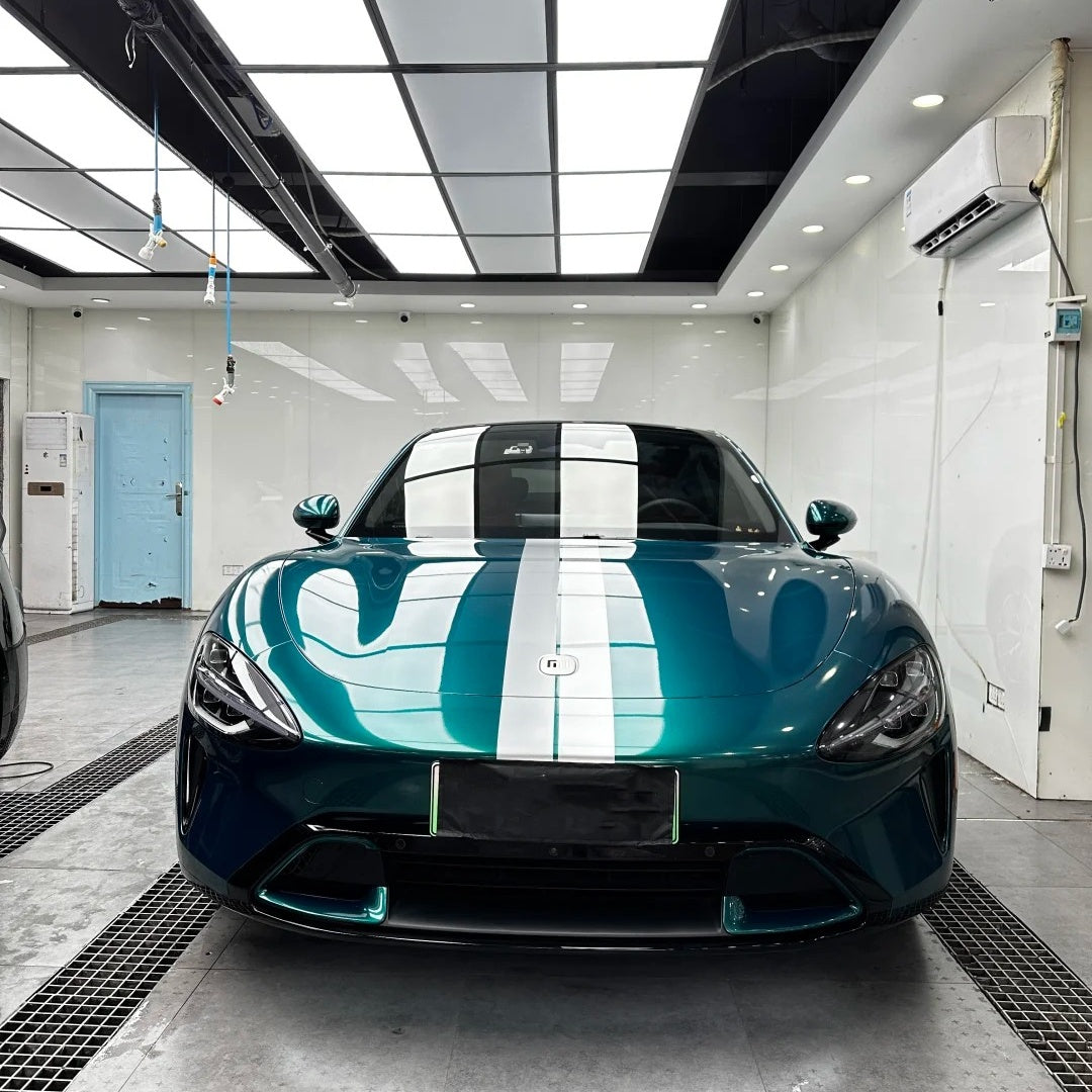 Gloss Metallic Chameleon Deep Sea Green Car Vinyl Wrap PET product image 5 - Veloro color shift vinyl wrap