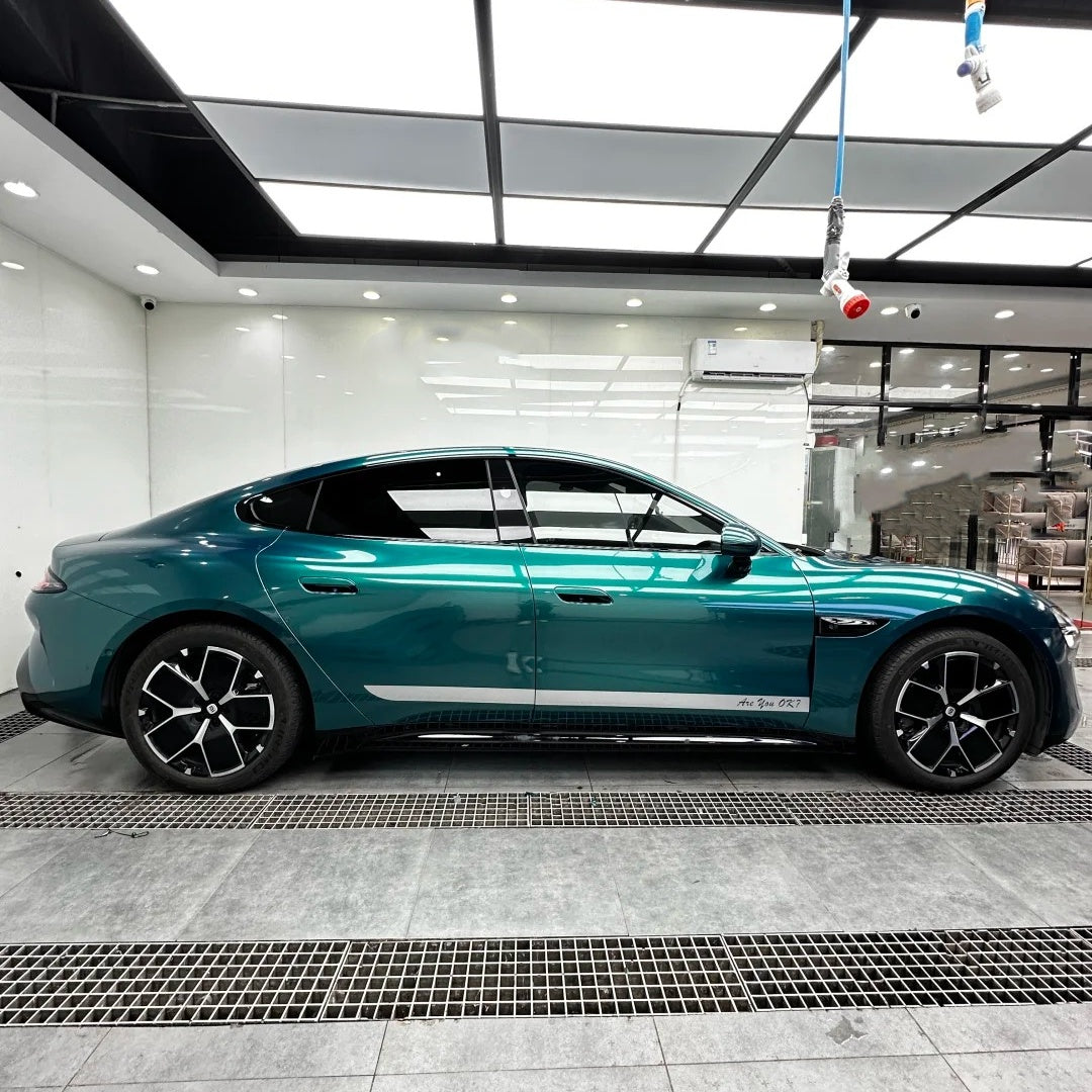 Gloss Metallic Chameleon Deep Sea Green Car Vinyl Wrap PET product image 3 - Veloro color shift vinyl wrap