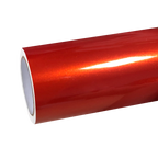 Gloss Metallic Paint Orange Car Vinyl Wrap PET