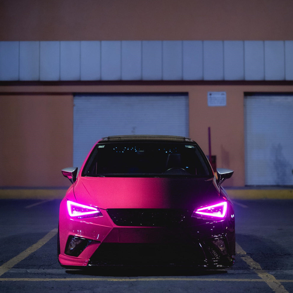 Gloss Ruby Star Red To Piano Black Gradient Custom Car Wraps product image 6 - Veloro gloss vinyl wrap
