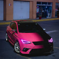 Gloss Ruby Star Red To Piano Black Gradient Custom Car Wraps