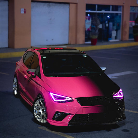 Gloss Ruby Star Red To Piano Black Gradient Custom Car Wraps