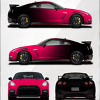 Matte Fluorescent Pink To Black Gradient Custom Car Wrap product image 8 - Veloro matte vinyl wrap