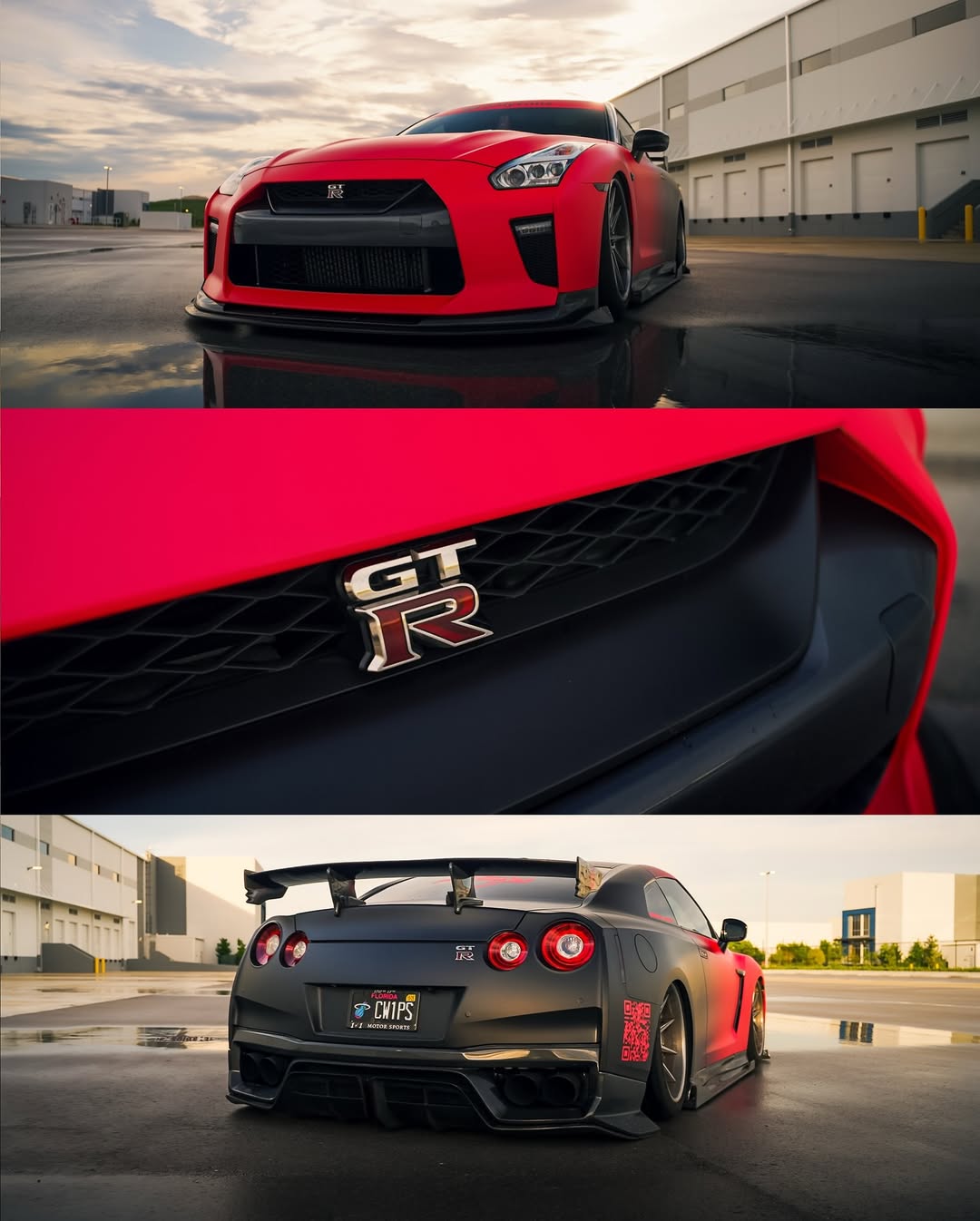 Matte Fluorescent Pink To Black Gradient Custom Car Wrap product image 3 - Veloro matte vinyl wrap