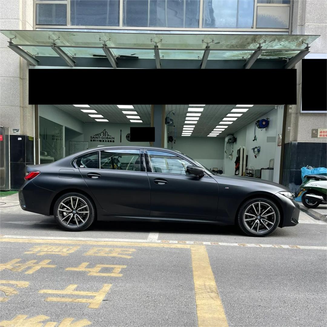 Matte Forsted Black Car Vinyl Wrap PET product image 5 - Veloro matte vinyl wrap