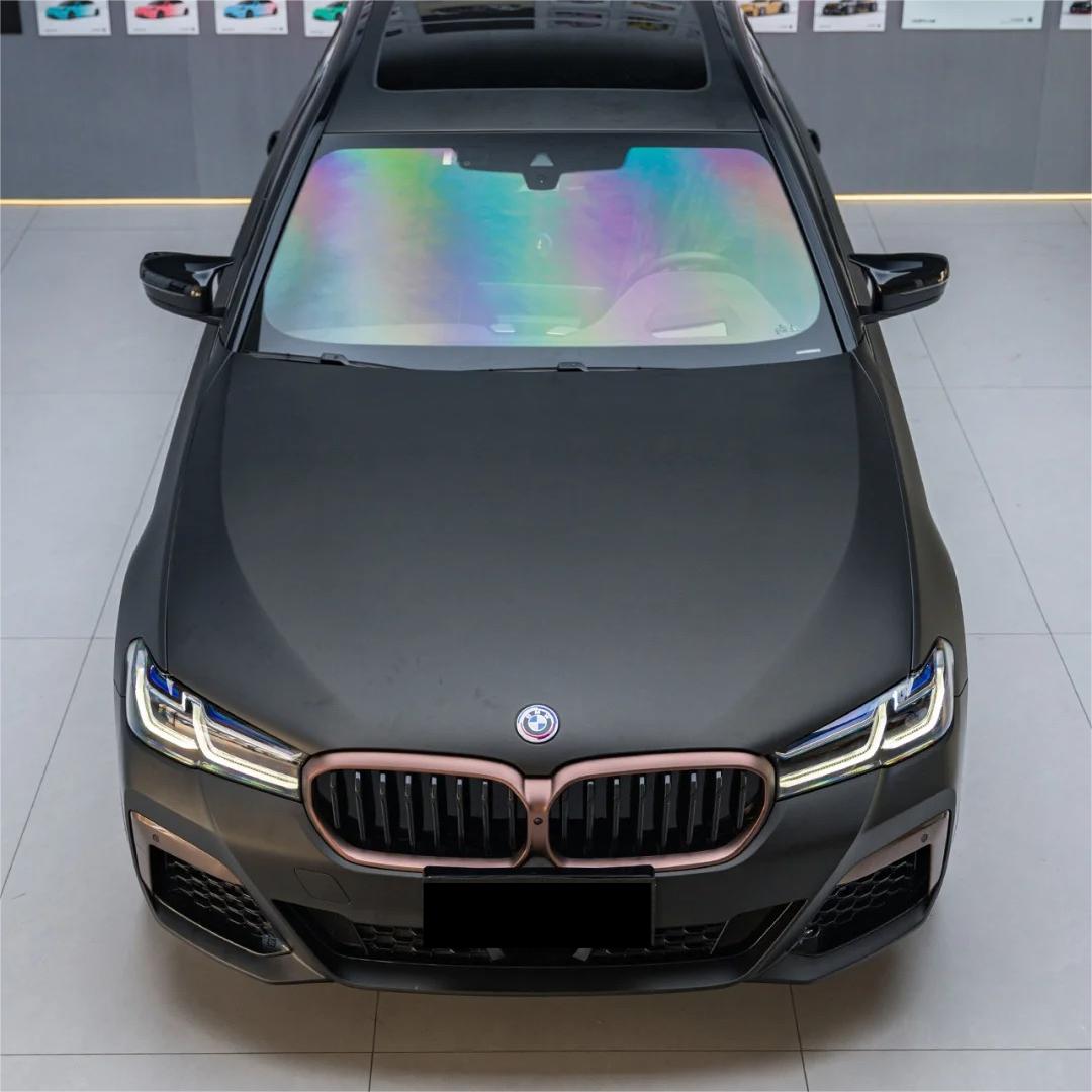 Matte Metallic Diamond Black Gold Car Vinyl Wrap product image 6 - Veloro matte vinyl wrap