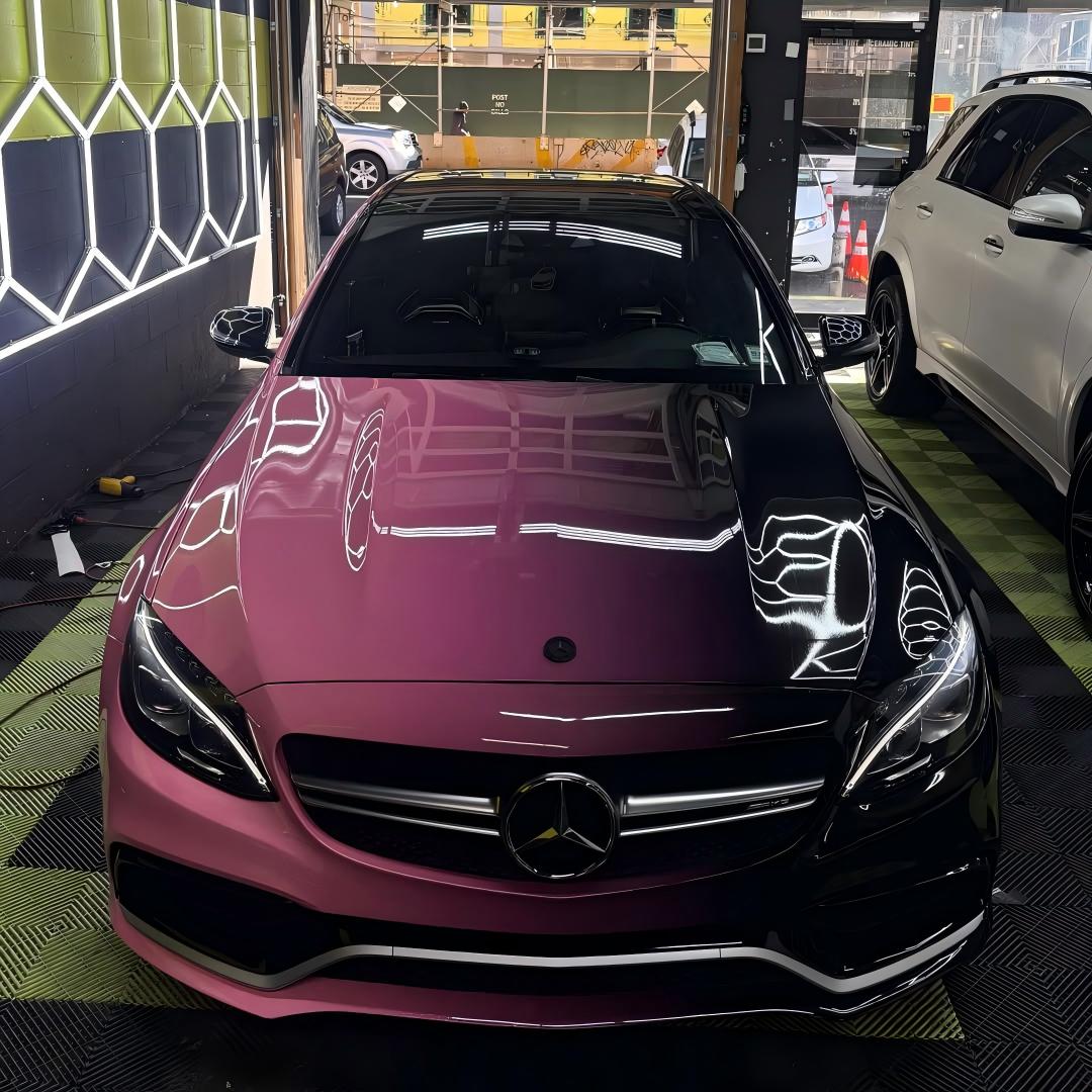 Pink to Black Gradient Custom Printed Vinyl Wrap product image 8 - Veloro automotive vinyl wrap