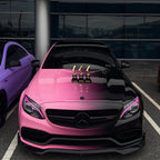 Pink to Black Gradient Custom Printed Vinyl Wrap product image 5 - Veloro automotive vinyl wrap
