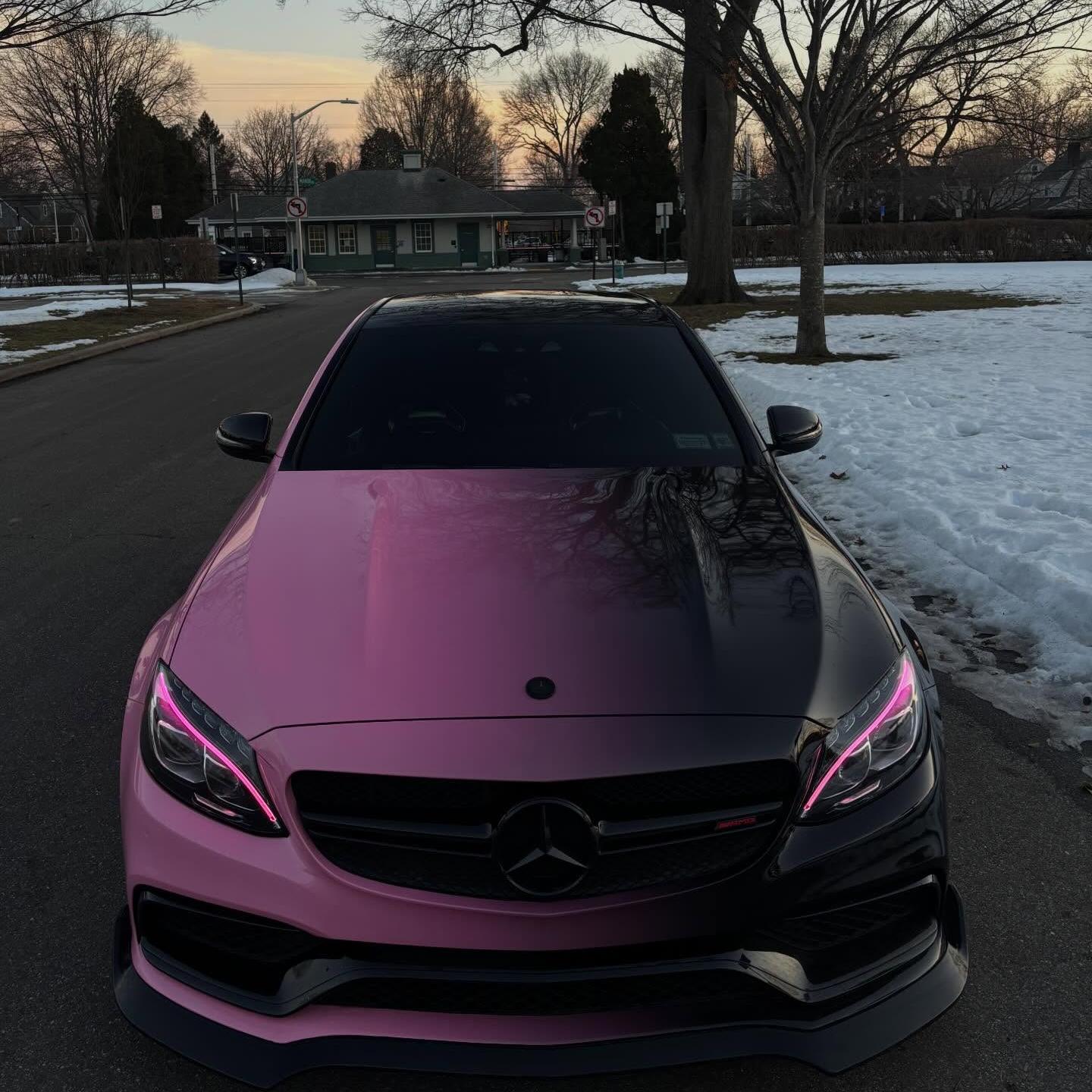Pink to Black Gradient Custom Printed Vinyl Wrap product image 2 - Veloro automotive vinyl wrap