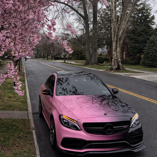 Pink to Black Gradient Custom Printed Vinyl Wrap