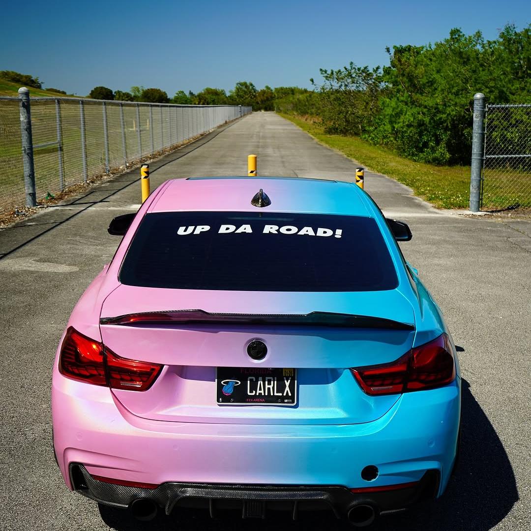 Laser Pink To Blue Gradient Custom Vinyl Wrap product image 5 - Veloro automotive vinyl wrap