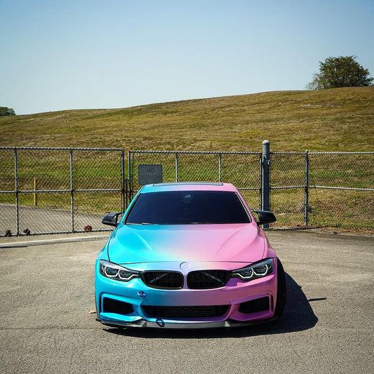 Laser Pink To Blue Gradient Custom Vinyl Wrap