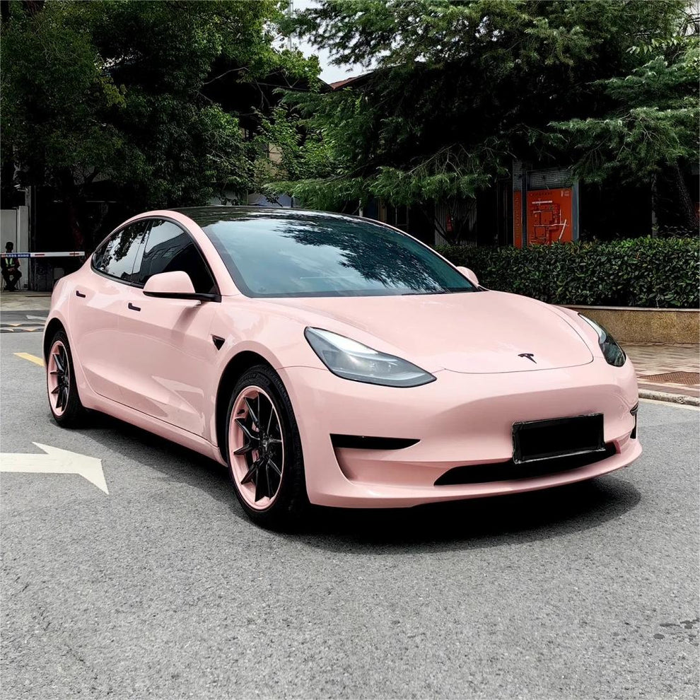 Gloss Pearl Baby Pink Car Vinyl Wrap PET product image 5 - Veloro gloss vinyl wrap