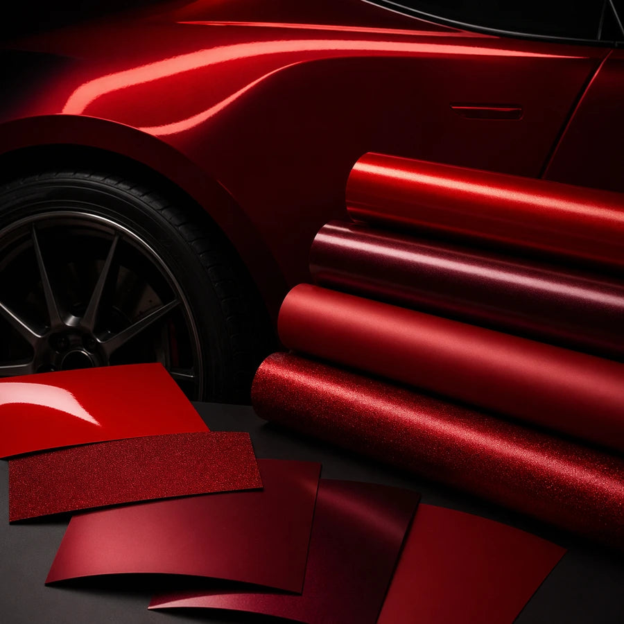 Red Vinyl Wraps automotive vinyl wrap film collection